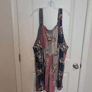 Floral Patchwork Sleeveless Dress